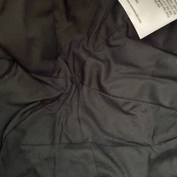 STAND STUDIO Black Faux Leather Quilted Cap - Picture 13 of 16